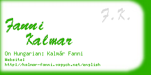 fanni kalmar business card